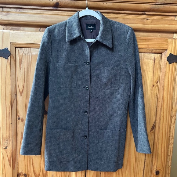 Vintage Lulus Blazer Wool blend Brown Women's Size 2 - Picture 1 of 7